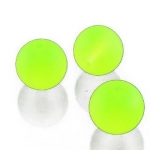 Наниз мъниста стъкло топче 8 мм дупка 1.3~1.6 мм прозрачно матирано жълто ~80 см ~105 броя