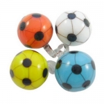 Висулка стъкло Мурано футболна топка 23.5x17 мм дупка 2.5 мм АСОРТЕ