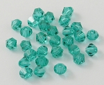 Мъниста кристал 6 мм дупка 1.3 мм имитация Сваровски зелен дъга -12 броя