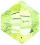 Мънисто Чешки кристал 5.7x6 мм цвят дупка 1 мм цвят светло жълт -12 броя