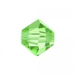 Мънисто Чешки кристал 5.7x6 мм цвят дупка 1 мм цвят оливин -12 броя