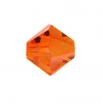 Мънисто Чешки кристал 5.7x6 мм цвят дупка 1 мм цвят изгрев -12 броя