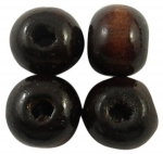 Мънисто дърво топче 24~25 мм дупка 4-5 мм кафяво -10 броя
