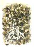 Мънисто метализе буре 13.5х8.5 мм дупка 6 мм цвят сребро -50 грама ~70 броя