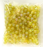 Кристални мъниста с форма на топче 8 мм дупка 2 мм цвят бял дъга -20 грама ~80 броя 