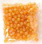 Кристални мъниста с форма на топче 8 мм дупка 2 мм цвят розов дъга -20 грама ~80 броя 