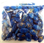 Мънисто златна нишка фигурка 15x10 мм синьо -50 грама