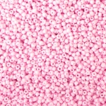 Мъниста стъклена 3 мм цейлон розова светла -50 грама