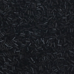 Мъниста стъклена пръчица 5 мм плътна черна -50 грама