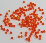 Мъниста стъклена 3 мм матирана оранжева -50 грама