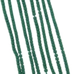 Мъниста стъклена пръчица 2 мм плътна матирана зелена Афганистан - 1 връзка ~ 30 см
