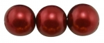 Наниз мъниста стъкло перла 4 мм дупка 1 мм червена тъмна ~80см ~216 броя
