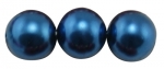 Наниз мъниста стъкло перла 4 мм дупка 1 мм синя тъмна ~80 см ~216 броя