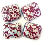 Плочка с цветя 30х34мм. -10бр.