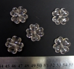 Мънисто кристал детелина 27х6 мм дупка 2 мм прозрачно - 50 грама -18 броя