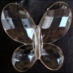 Мънисто кристал пеперуда 45 мм фасетирано МИКС -50 грама