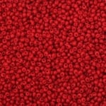 Мъниста стъклена капка 3 мм тип MIYUKI Drops дупка 0.8 мм плътна цвят червен -10 грама ±260 броя