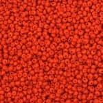 Мъниста стъклена капка 3 мм тип MIYUKI Drops дупка 0.8 мм плътна цвят оранжев -10 грама ±260 броя