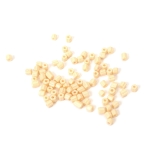 Мъниста тип чешка PRECIOSA Corolla /форма цвете/ 3.5x3.5 мм дупка 1 мм плътна цвят яйчен крем -15 грама ~210 броя