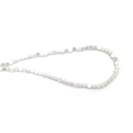 Наниз от кристални мъниста 6x4 мм дупка 1 мм фасетиран плътен с AB покритие цвят перлено бял ~100 броя