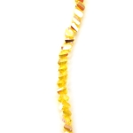 Наниз от кристални мъниста 3x4x3 мм дупка 1 мм фасетиран прозрачен с AB покритие цвят жълт дъга ~138 броя