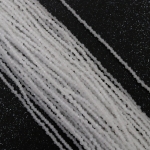 Наниз от кристални мъниста топче 2 мм дупка 1 мм фасетиран цвят бял плътен ~220 броя