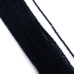 Наниз от кристални мъниста топче 2 мм дупка 1 мм фасетиран цвят индиго прозрачен ~190 броя