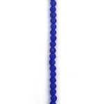 Наниз от кристални мъниста топче 2 мм дупка 1 мм фасетиран цвят тъмно син прозрачен ~180 броя