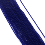 Наниз от кристални мъниста топче 2 мм дупка 1 мм фасетиран цвят тъмно син прозрачен ~180 броя