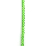 Наниз от кристални мъниста топче 2 мм дупка 1 мм фасетиран цвят зелен прозрачен ~190 броя