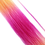 Наниз от кристални мъниста топче 2 мм дупка 1 мм фасетиран прозрачен два цвята цикламен и жълт ~180 броя