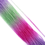 Наниз от кристални мъниста топче 2 мм дупка 1 мм фасетиран прозрачен три цвята цикламен лилав и зелен ~180 броя