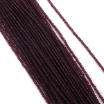 Наниз от кристални мъниста топче 3 мм дупка 1 мм фасетиран прозрачен цвят лилав ~140 броя