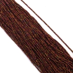 Наниз от кристални мъниста топче 3 мм дупка 1 мм фасетиран плътен галванизиран цвят ирис злато ~140 броя