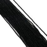 Наниз от кристални мъниста топче 3 мм дупка 1 мм фасетиран плътен цвят черен ~130 броя