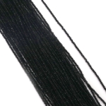 Наниз от кристални мъниста абакус 2x1.5 мм дупка 0.6 мм фасетиран плътен цвят черен ~220 броя