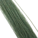 Наниз от кристални мъниста топче 2 мм дупка 0.6 мм фасетиран прозрачен с AB покритие цвят бял дъга ~220 броя