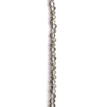 Наниз от кристални мъниста топче 2 мм дупка 0.6 мм фасетиран прозрачен галванизиран цвят сив ~200 броя