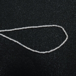 Наниз от кристални мъниста 3x5 мм дупка 0.6 мм фасетиран плътен цвят бял ~100 броя