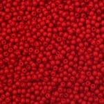Мъниста тип чешка PRECIOSA Rocailles 4x3 мм дупка 1 мм плътна червена -20 грама ±