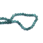 Наниз мъниста от стъкло КРАКЪЛ топче 10 мм дупка 1.5 мм с боя цвят TEAL ~85 броя
