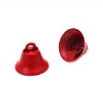 Метални камбанки 16x21 мм дупка 3 мм цвят червен -10 броя