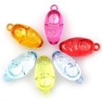 Висулка кристал обувка 12x22 мм дупка 3 мм МИКС - 50 грама ~ 32 броя