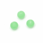 Мънисто прозрачно топче 8 мм дупка 2 мм матирано цвят зелен -50 грама ~180 броя