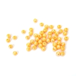 Плътни мъниста с форма топче 6 мм дупка 1 мм цвят жълт дъга -20 грама ~ 190 броя