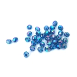 Мъниста имитация хематит с форма топче 8 мм дупка 2 мм многостен ДЪГА -20 грама ~80 броя