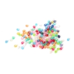 Кристални мъниста с форма цилиндър 4 мм дупка 1 мм многостен микс цветове ДЪГА -20 грама ~660 броя