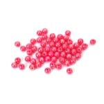 Плътни мъниста с форма на топче 6 мм дупка 1 мм цвят тъмно розов дъга -20 грама ~190 броя 