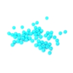 Плътни мъниста с форма на топче 6 мм дупка 1 мм цвят син -20 грама ~190 броя 