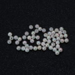 Кристални мъниста с форма на топче 6 мм дупка 1 мм цвят крем дъга -20 грама ~190 броя 